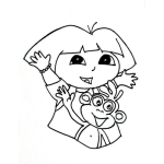 Dibujo para colorear Colorear a Dora