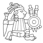 Dibujo para colorear 21dediciembredel2012 Dibujo De Figura De Geroglifico Maya Para Pintar Y Colorear Maya De Guatemala