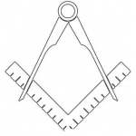 Dibujo para colorear Signo Mason Dibujo De Compas Y Regla En Escuadra De Masoneria Para Pintar Y Colorear Signo De Masones