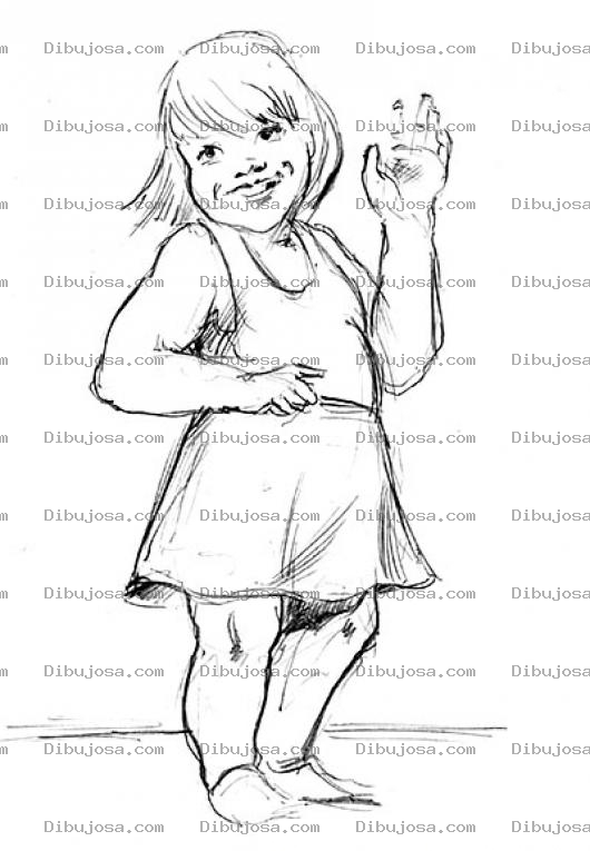 Dibujo para colorear Dibujo De Nina Gordita Y Obesa Para Pintar Y Colorear Nena Con Sobrepeso