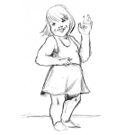Dibujo para colorear Dibujo De Nina Gordita Y Obesa Para Pintar Y Colorear Nena Con Sobrepeso