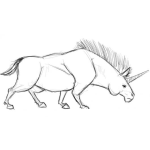 Dibujo para colorear Dibujo De Unicornio Con Anabolicos Para Pintar Y Colorear