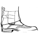 Dibujo para colorear Dibujo De Botin De Cuero Para Pintar Y Colorear