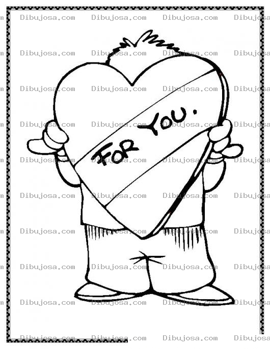 Dibujo para colorear Colorear un corazon