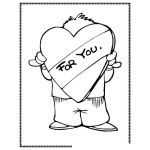 Dibujo para colorear Colorear un corazon