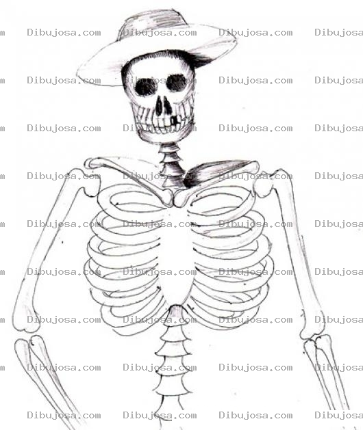 Dibujo para colorear Dibujo De Calavera Con Sombrero Para Pintar Y Colorear