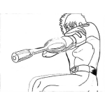 Dibujo para colorear Caricatura Cobra De Bazuca En Brazo Para Pintar Y Colorear
