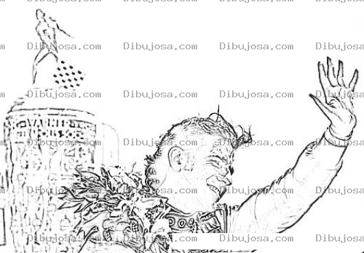 Dibujo para colorear Dariofranchitti.com Dibujo De Dario Franchitti Corredor De Carros De Carreras Para Pintar Y Colorear Campeon De Formula 1 Ga}nador Escoces De Indycar