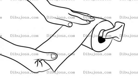 Dibujo para colorear Rollo De Papel Toilet Para Pintar Y Colorear Papel Higienico