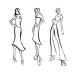Dibujo para colorear Modelos De Pasarela Para Pintar Y Colorear Chicas Altas Y Delgadas Modelando