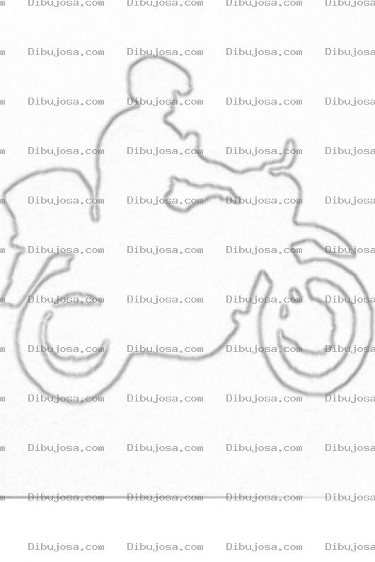 Dibujo para colorear Silueta De Motorista Para Colorear Y Pintar
