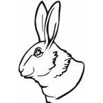 Dibujo para colorear Cabeza De Conejo Para Pintar Y Colorear