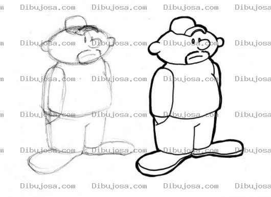 Dibujo para colorear Como Dibujar A Un Hombre Para Pintar Y Colorear