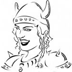 Dibujo para colorear Vikinga Colorear