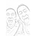 Dibujo para colorear Aficionados De Futbol Para Colorear