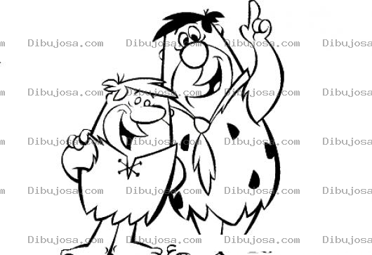 Dibujo para colorear Amigos Inseparables Dibujo De Pablo Marmol Y Pedro Picapiedra Para Pintar Y Colorear