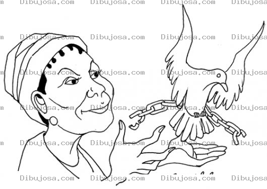 Dibujo para colorear Paloma De La Libertad Dibujo De Mujer Liberando A Una Paloma De Sus Cadenas Para Pintar Y Colorear