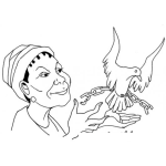 Paloma De La Libertad Dibujo De Mujer Liberando A Una Paloma De Sus Cadenas Para Pintar Y Colorear