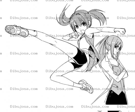 Dibujo para colorear Dibujo De Chicas Karatecas Para Pintar Y Colorear