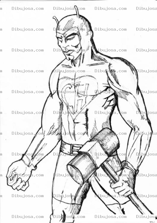 Dibujo para colorear Chapulin Super Heroe Para Pintar Y Colorear