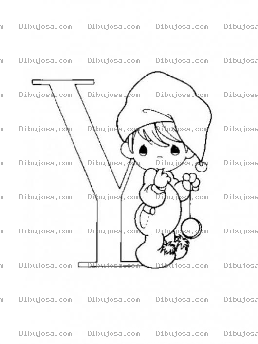 Dibujo para colorear Dibujo de la Letra Y para colorear y pintar