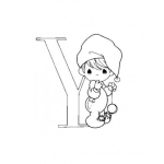 Dibujo para colorear Dibujo de la Letra Y para colorear y pintar