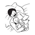 Dibujo para colorear Papa Con Bebe En El Dia Del Padre Para Pintar Y Colorear