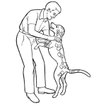 Dibujo para colorear Hombre Con Dalmata Para Pintar Y Colorear