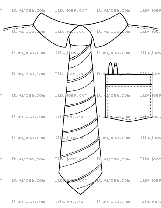 Dibujo para colorear Colorear Corbata Y Camisa