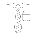Dibujo para colorear Colorear Corbata Y Camisa