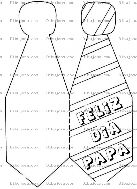 Dibujo para colorear Feliz Dia Papa Tarjeta Recortable Para El Dia Del Padre Para Pintar Y Colorear