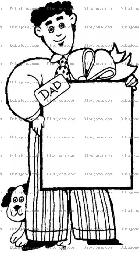 Dibujo para colorear Regalo Dia Del Padre Para Colorear
