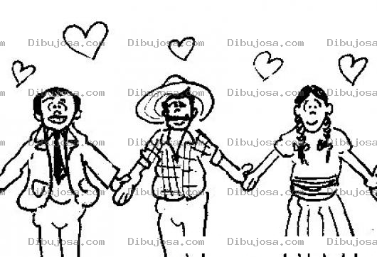 Dibujo para colorear Campesino Bisexual Para Pintar Y Colorear