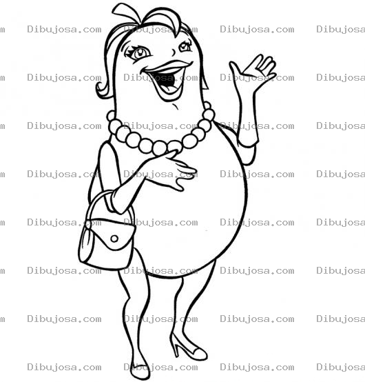 Dibujo para colorear Dibujo De Mujer Gorda Piernas Delgadas Para Pintar Y Colorear