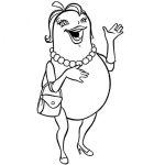 Dibujo para colorear Dibujo De Mujer Gorda Piernas Delgadas Para Pintar Y Colorear