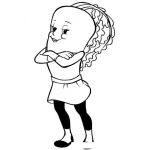 Dibujo para colorear Dibujo De Zanahoria Con Falda Para Pintar Y Colorear