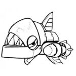 Dibujo para colorear Dibujo De Tiburon Mecanico Para Pintar Y Colorear Robot Tiburon