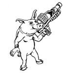 Dibujo para colorear Cerdo Castigador Dibujo Del Marrano Justiciero Para Pintar Y Colorear