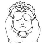 Dibujo para colorear Migrana En Ninos Dibujo De Nino Con Dolor De Cabeza Para Pintar Y Colorear