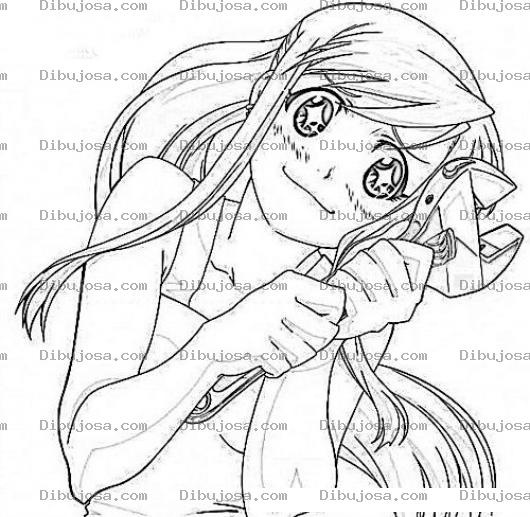Dibujo para colorear Dibujo De Chica Mecanica Para Pintar Y Colorear Mujer Mecanico Y Plomera Con Una Llave Exagonal