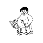 Gordo Con Falda Dibujo De Gordito Vestido Con Falda De Mujer Para Pintar Y Colorear