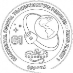 Dibujo para colorear Spacex Dibujo Del Servicio De Transporte Orbital Comercial Vuelo De Prueba 1 Spacexspacex Dragon Pra Pintar Y Colorear