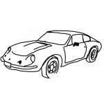 Dibujo para colorear Dibujo De Porsche Carrera Para Pintar Y Colorear