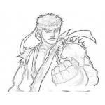 Dibujo para colorear Ryustrretfighter Dibujo De Ryu De Street Fighter Para Pintar Y Colorear Al Peleador De Traje Blanco De Streetfighter Estrit Faiter