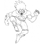 Dibujo para colorear Dibujo De Blanca Peleador Verde De Street Fighter Para Pintar Y Colorear A Blanka Streetfighter