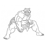 Dibujo para colorear Peleador Gordo Dibujo De Honda De Street Fighter Para Pintar Y Colorear Al Peleador De Zumo De Streetfighter