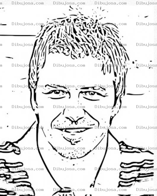 Dibujo para colorear Colorear a David Beckham