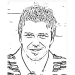 Dibujo para colorear Colorear a David Beckham