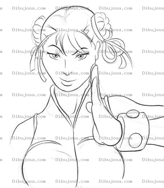 Dibujo para colorear Chunlichunli Dibujo De Chun Lee Peleadora De Streetfighter Para Pintar Y Colorear A Chunlee Choonli Choonlee
