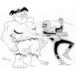Dibujo para colorear Dibujo Del Hombre Arana Peleando Con Hulk Para Pintar Y Colorear A Hulk Versus Spiderman